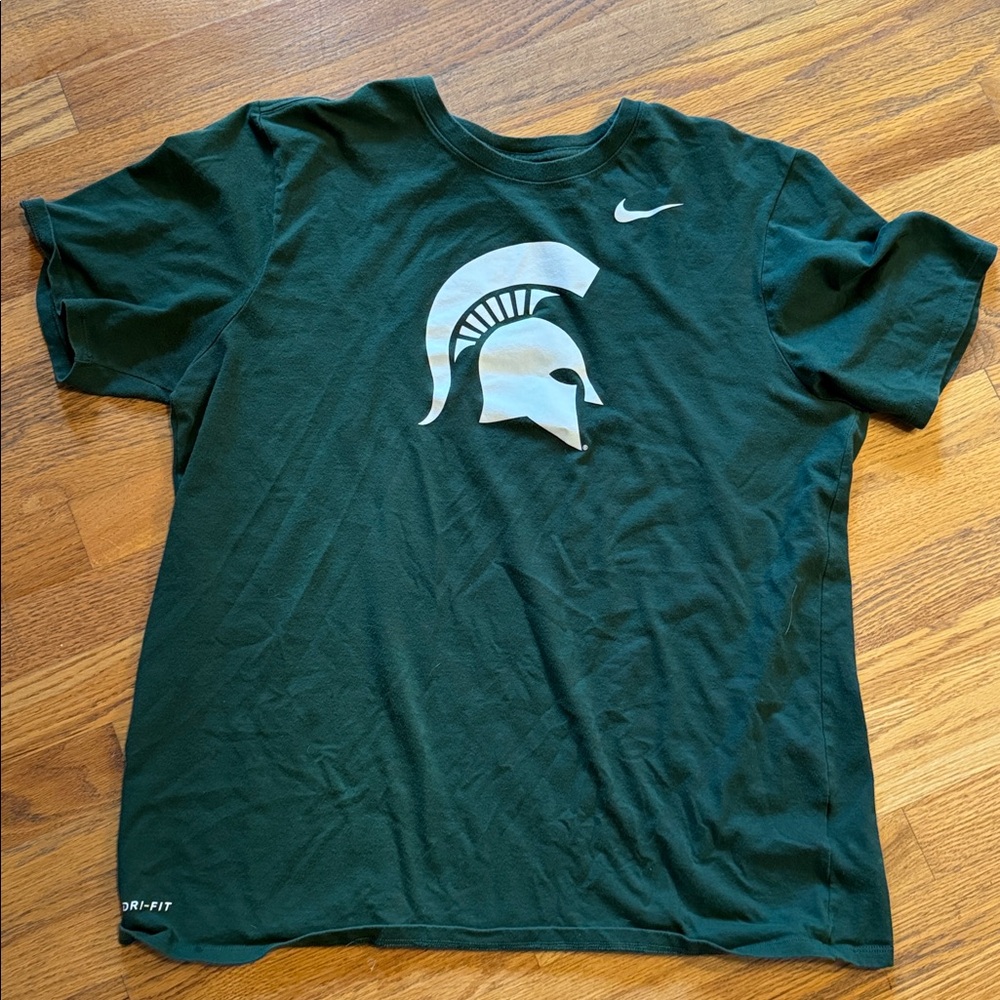 Nike Dark Green Spartan T-Shirt, size XL